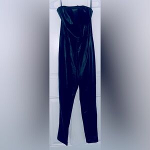 SHEIN Sleek Black Strapless Jumpsuit
